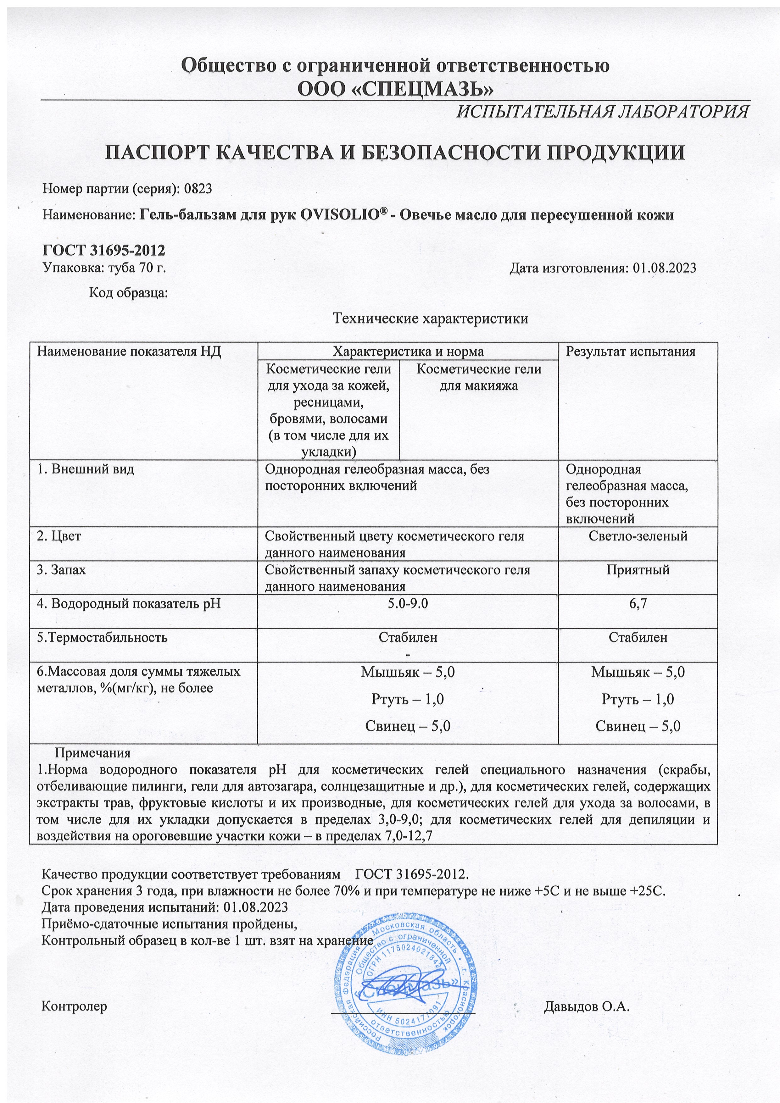 Паспорт №082023